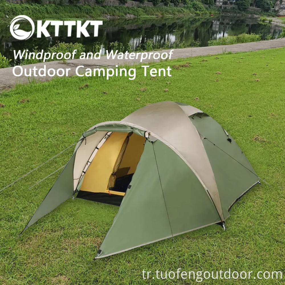 4kg yeşil kamp trekking çift çadır1 4kg Green Camping Trekking Double Tent1